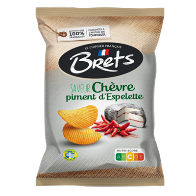 Chips BRETS Ondulées Chèvre & Piment d'Espelette 125G